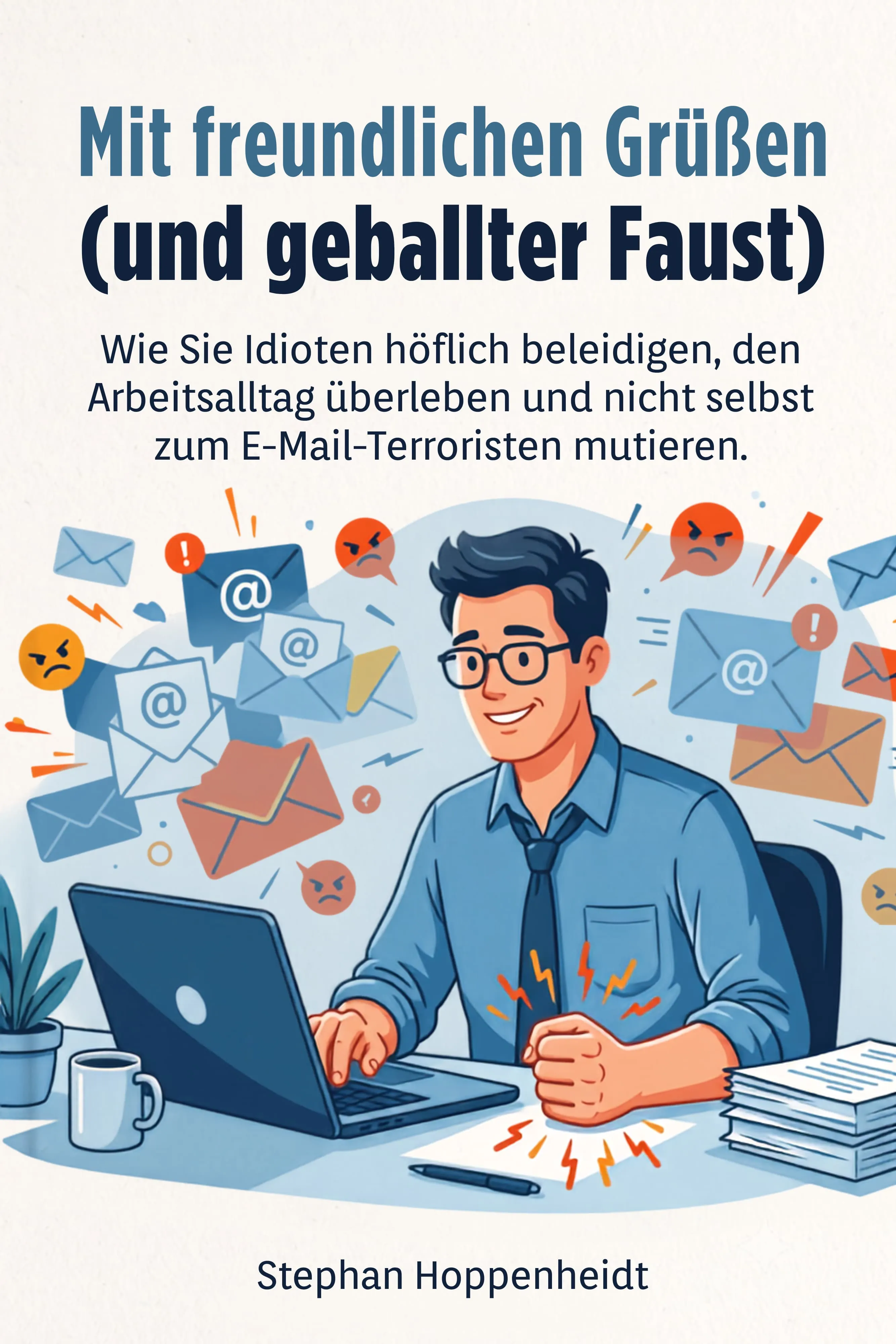 Cover Mit freundlichen Grüßen (und geballter Faust): WIE SIE IDIOTEN HÖFLICH BELEIDIGEN, DEN ARBEITSALLTAG ÜBERLEBEN UND NICHT SELBST ZUM E-MAIL-TERRORISTEN MUTIEREN.