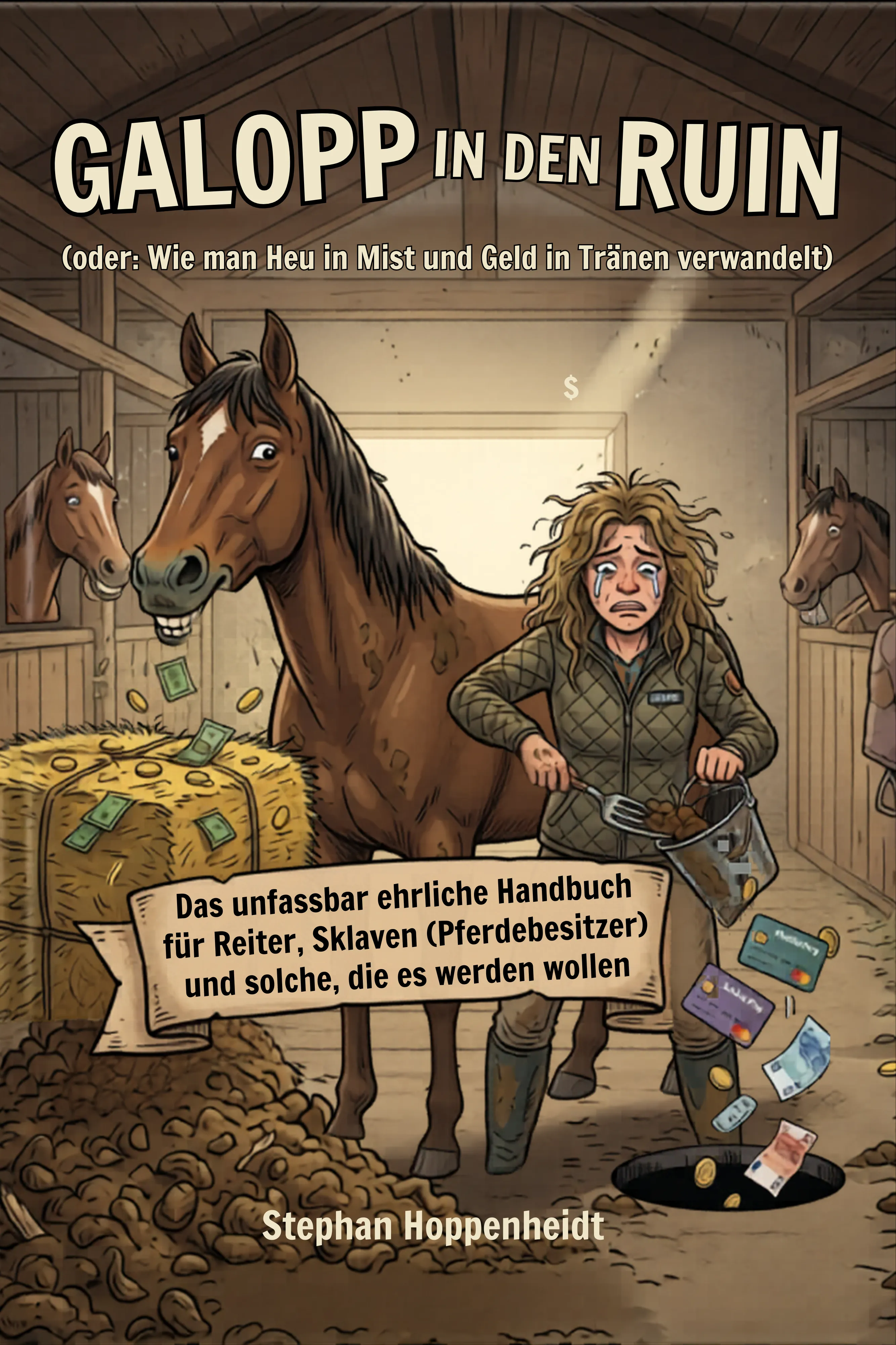 Cover von Galopp in den Ruin (oder: Wie man Heu in Mist und Geld in Tränen verwandelt)