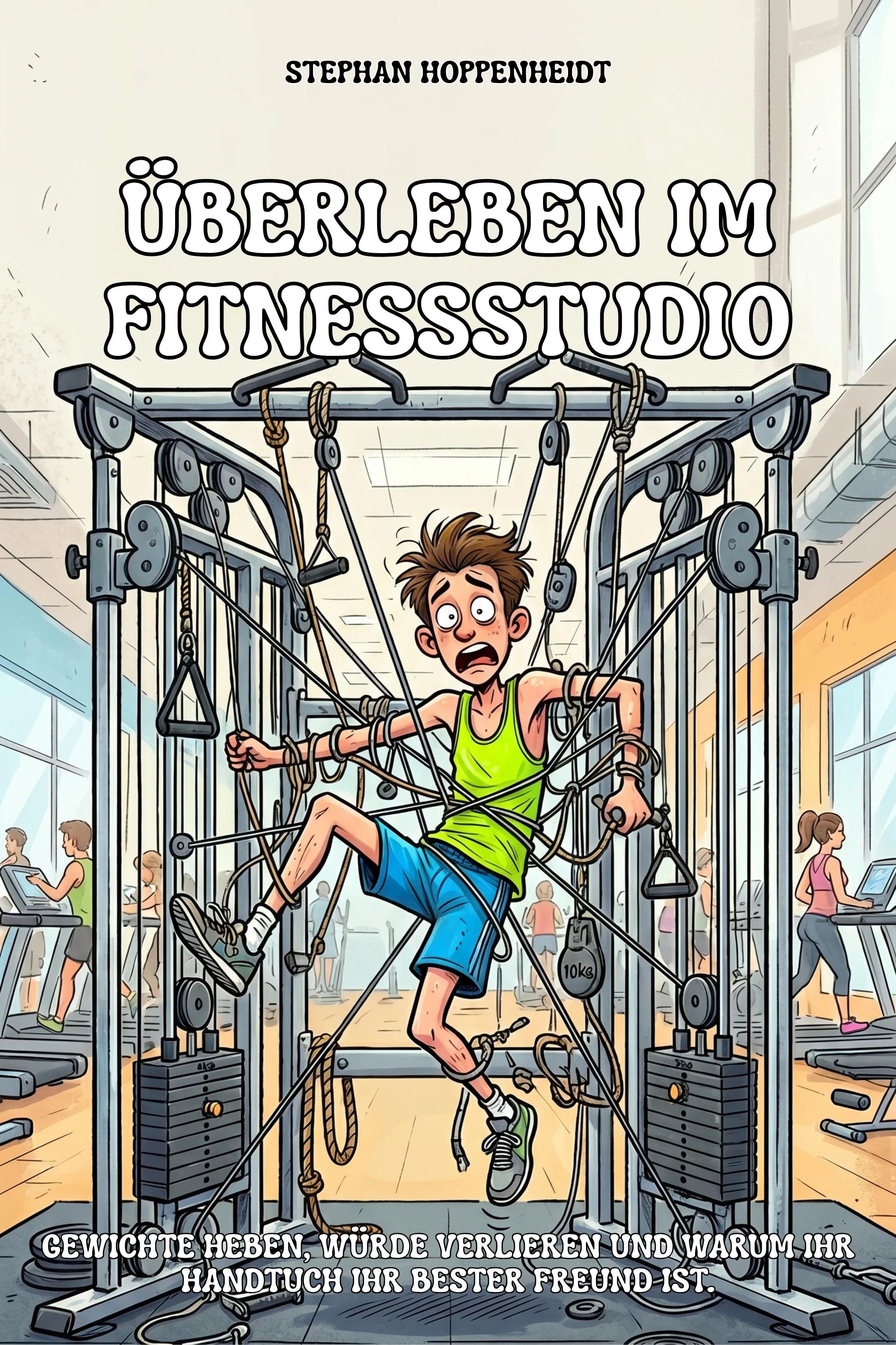Cover von Überleben im Fitnessstudio: Gewichte heben, Würde verlieren und warum Ihr Handtuch Ihr bester Freund ist.