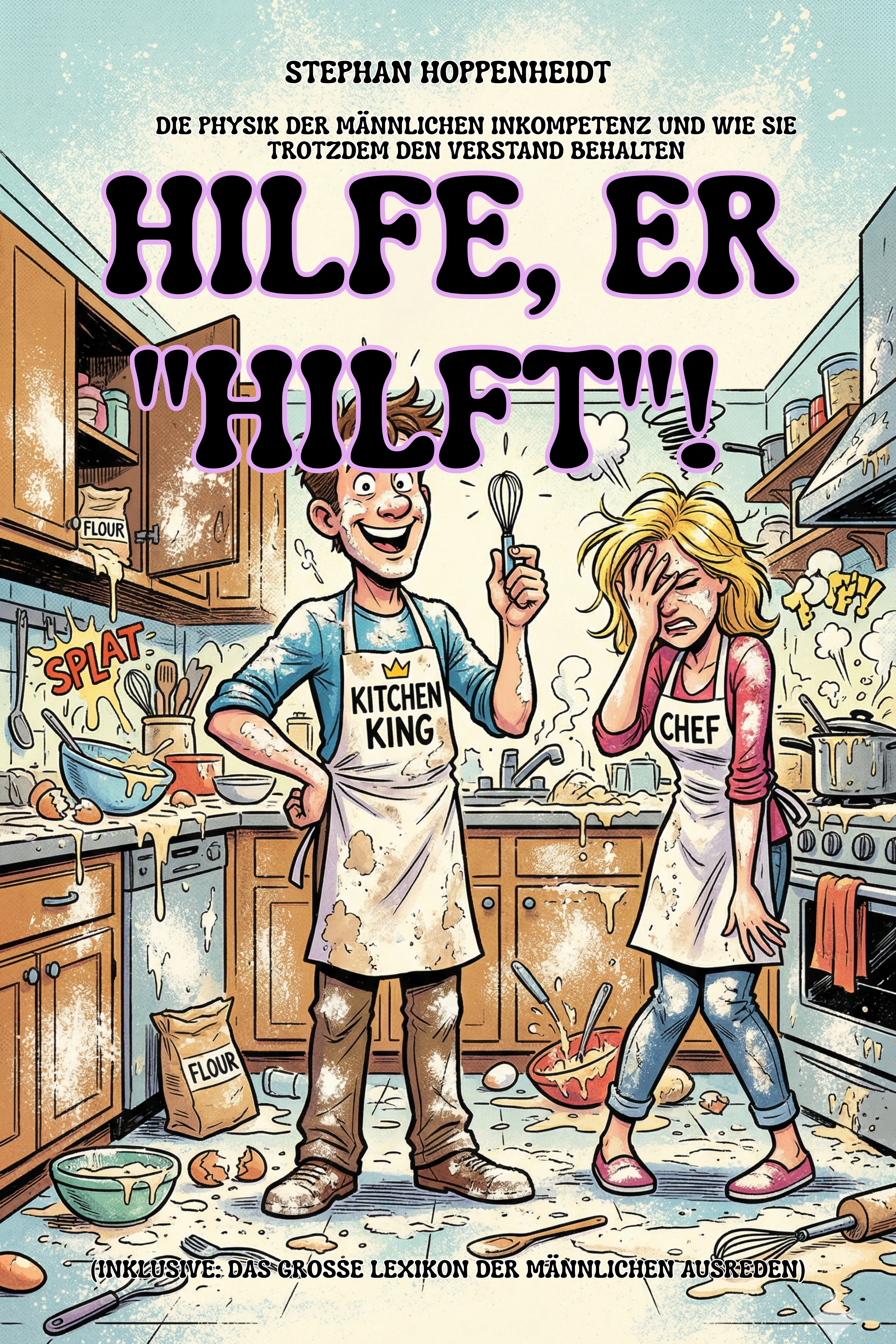 Cover von Hilfe, er "hilft"!: Die Physik der männlichen Inkompetenz und wie Sie trotzdem den Verstand behalten.