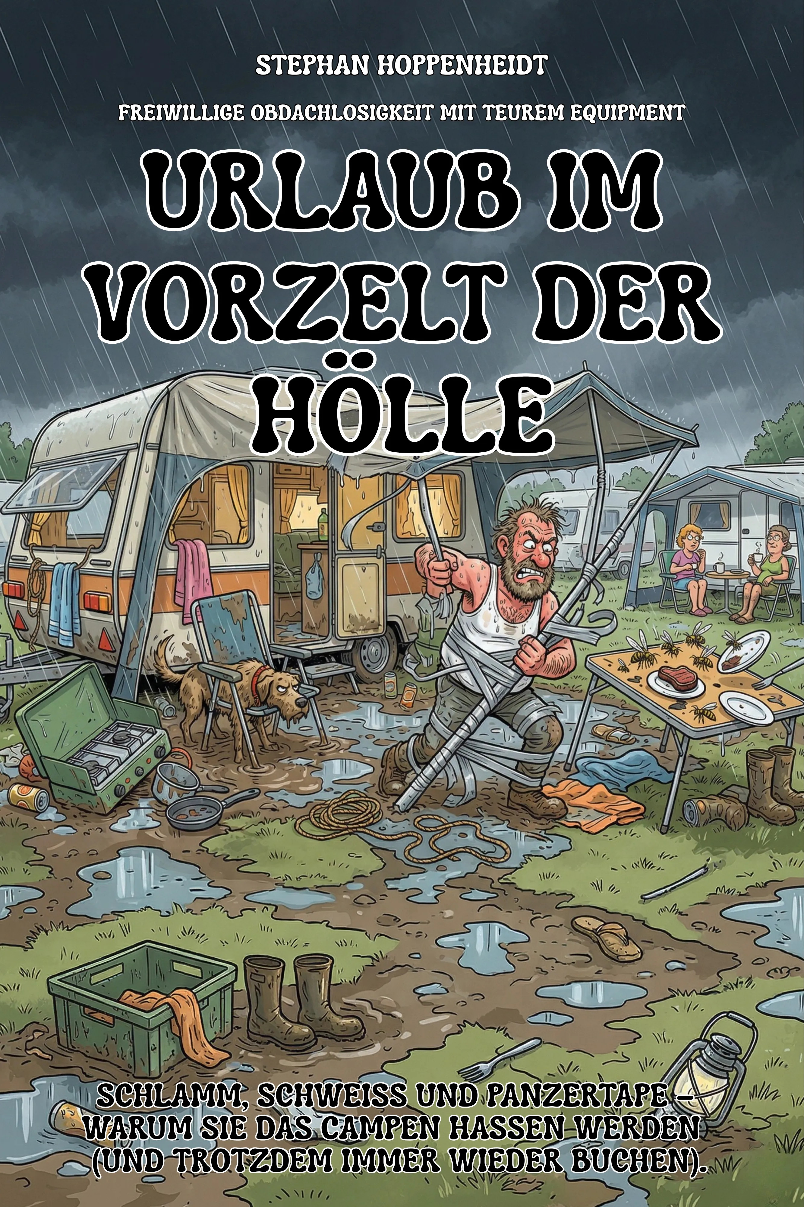 Cover von Urlaub im Vorzelt der Hölle: Schlamm, Schweiß und Panzertape – Warum Sie das Campen hassen werden