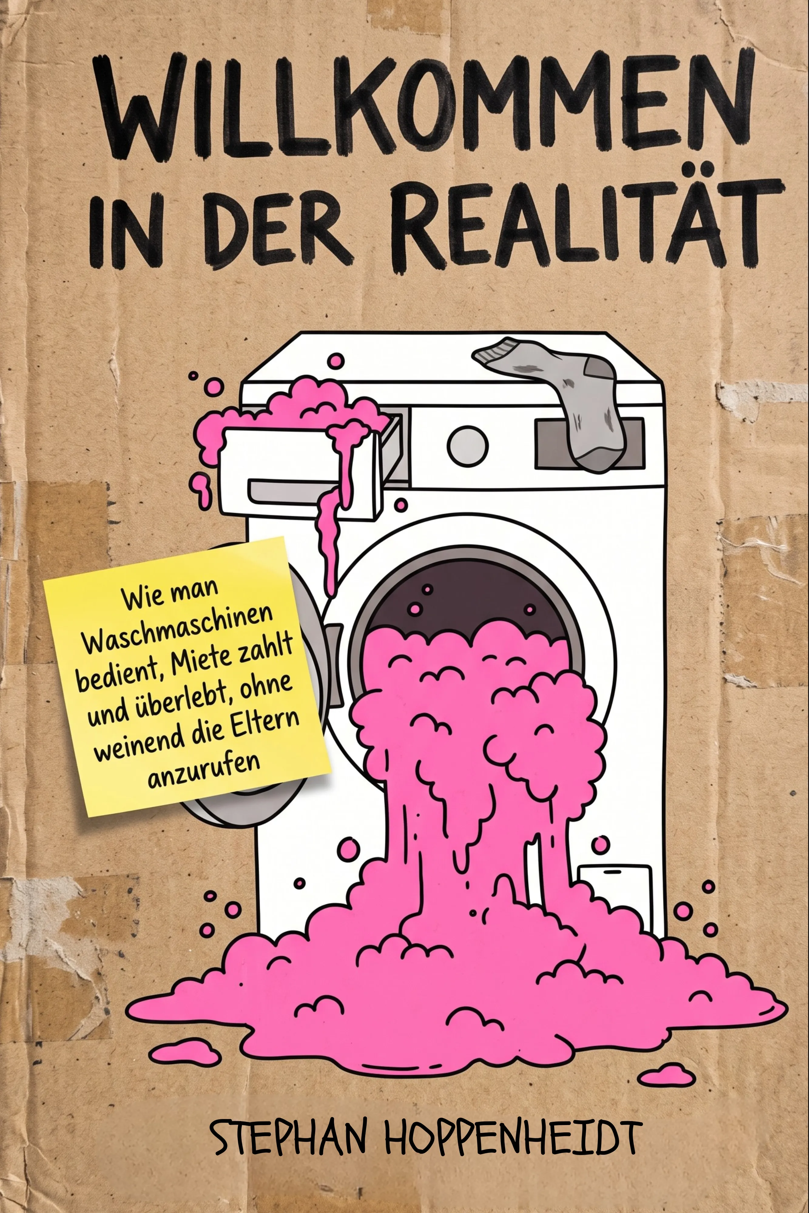 Cover Willkommen in der Realität - WIE MAN WASCHMASCHINEN BEDIENT, MIETE ZAHLT UND ÜBERLEBT, OHNE WEINEND DIE ELTERN ANZURUFEN.